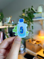 White Flower Parody Sticker