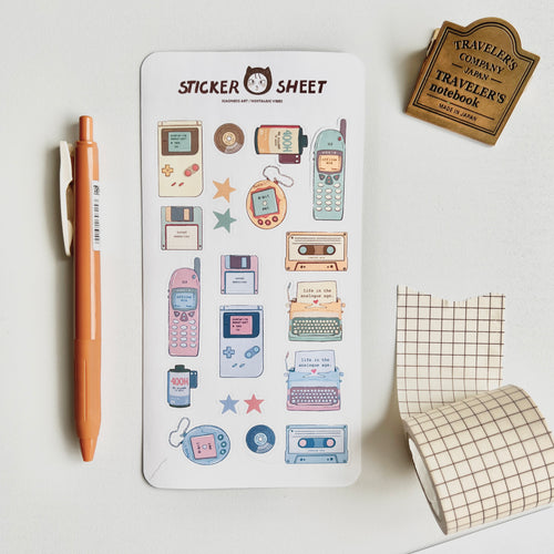 90s to Y2K Retro Sticker Sheet