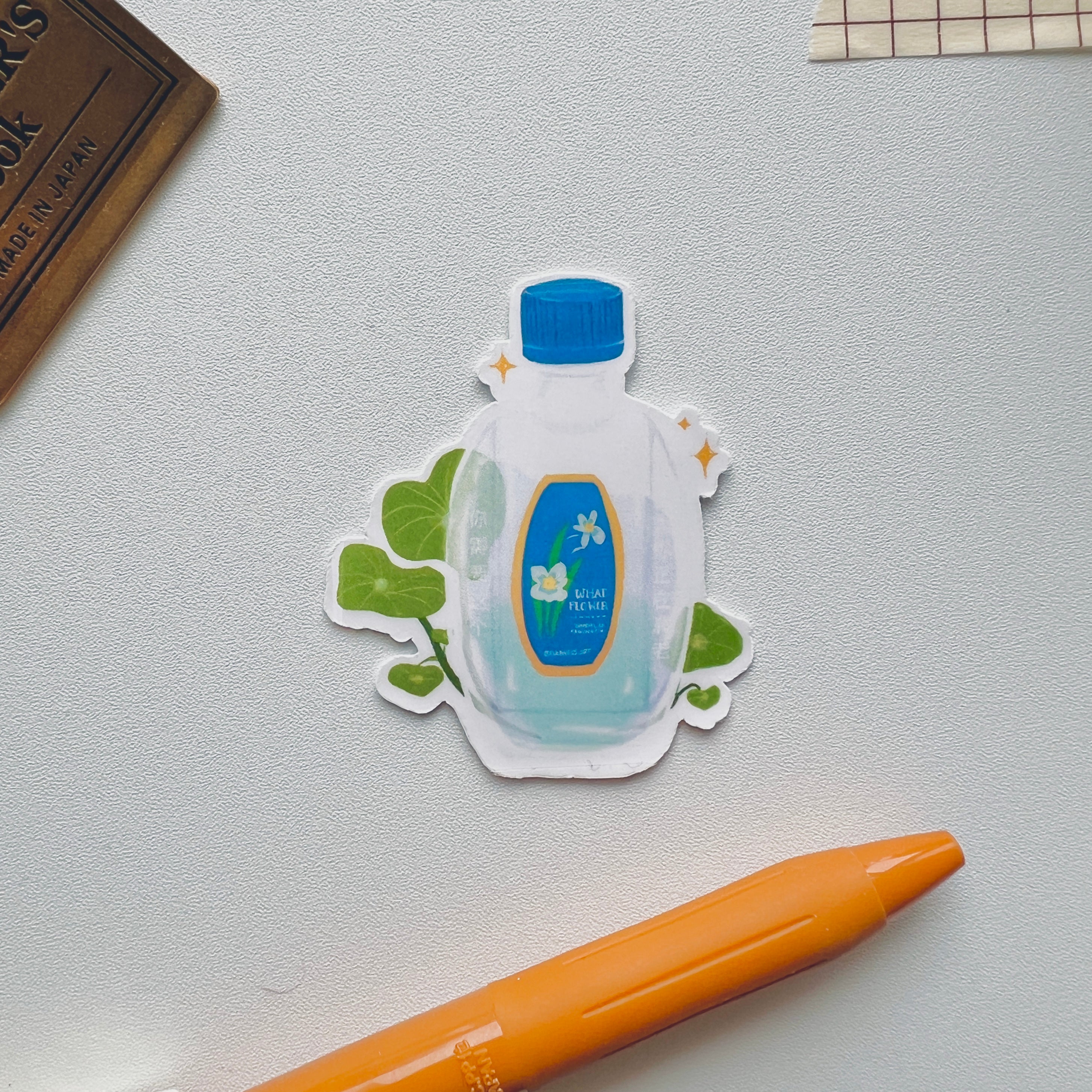 White Flower Parody Sticker