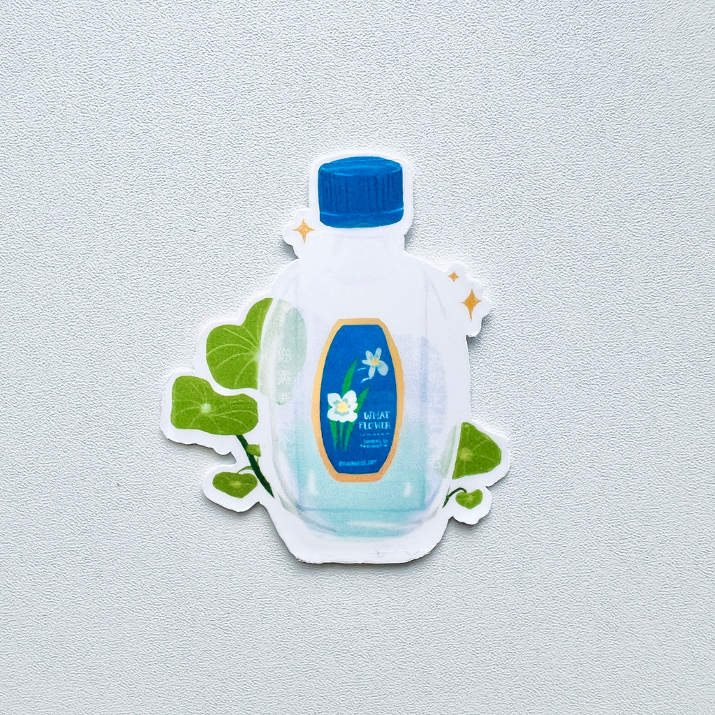 White Flower Parody Sticker