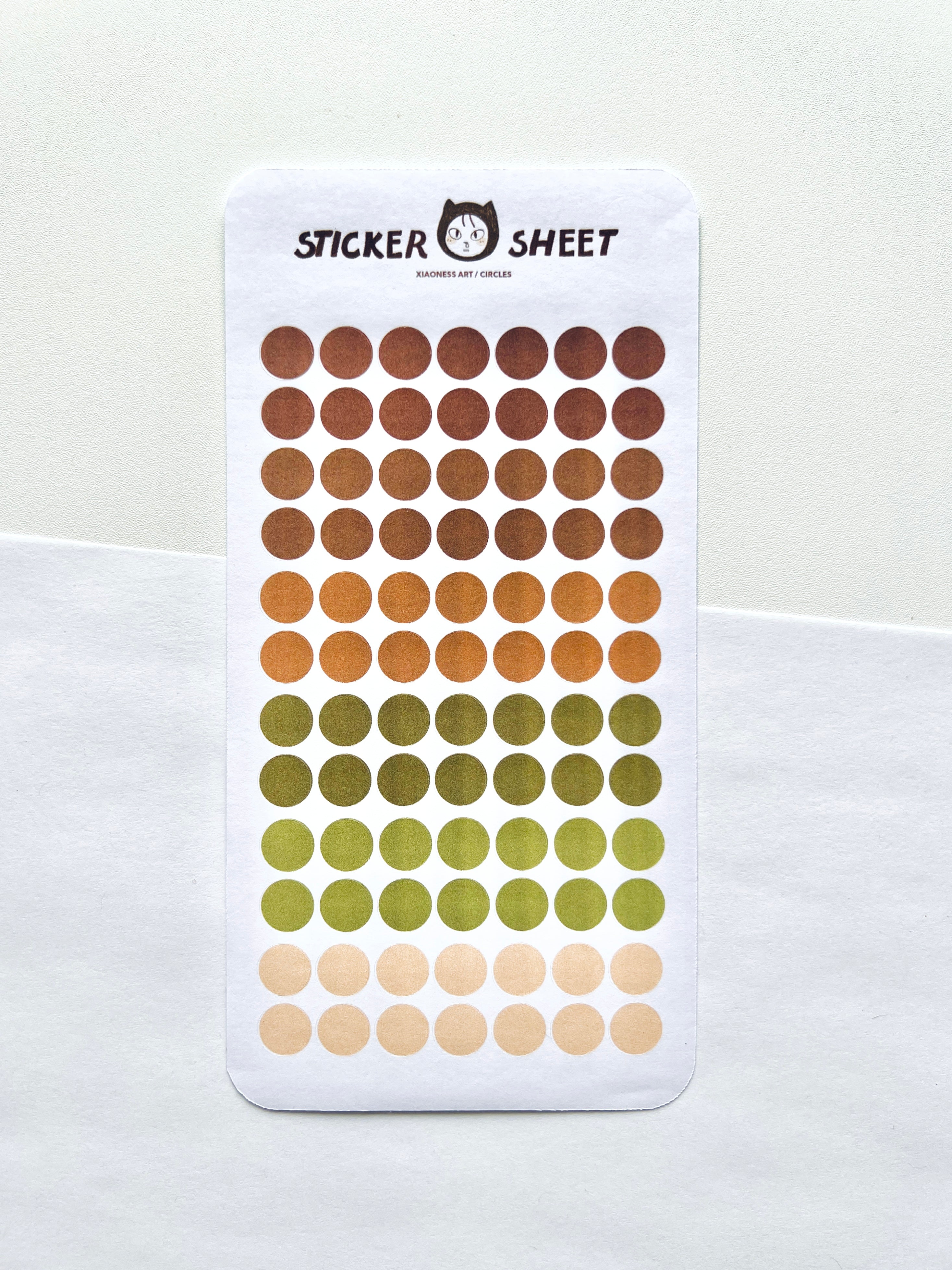 Circle Dots Deco Stickers (Earth Tone)