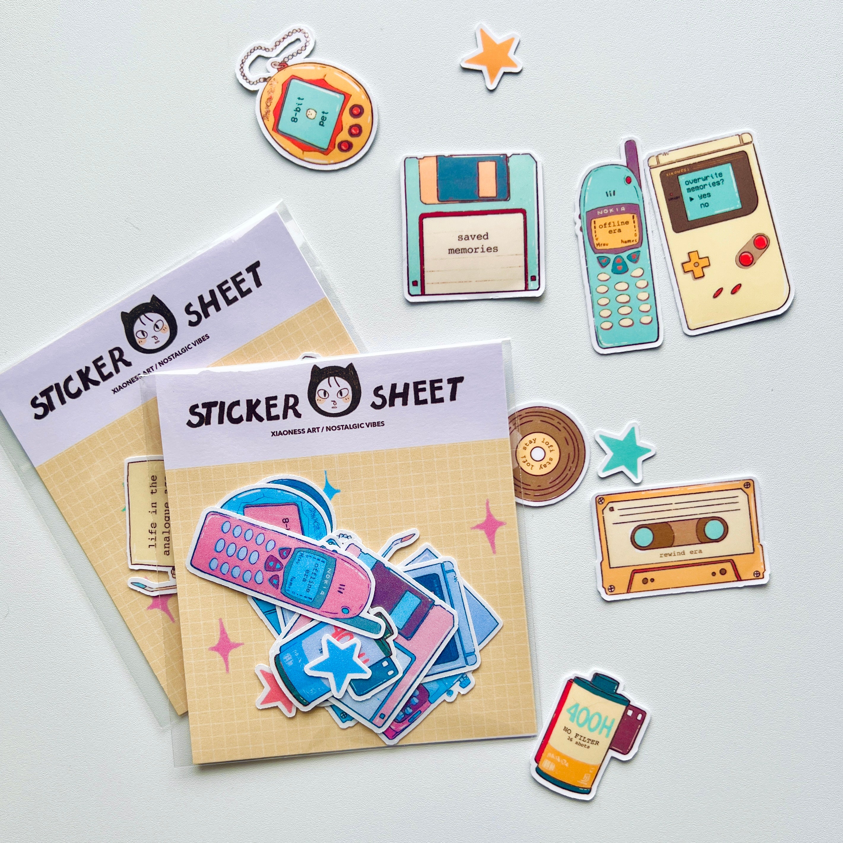 90s Y2K Vinyl Sticker Set