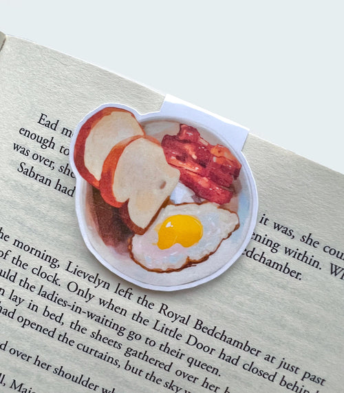 bacon, egg, & toast magnetic bookmark