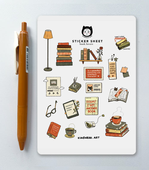 Book Lover Sticker Sheet