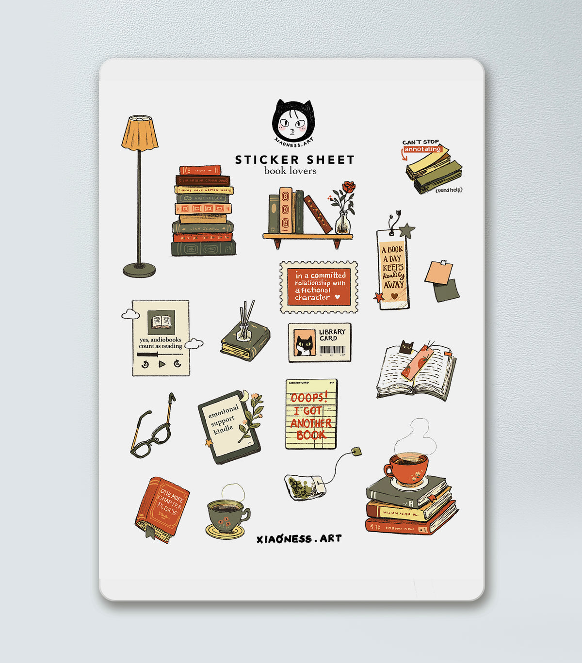 Book Lover Sticker Sheet