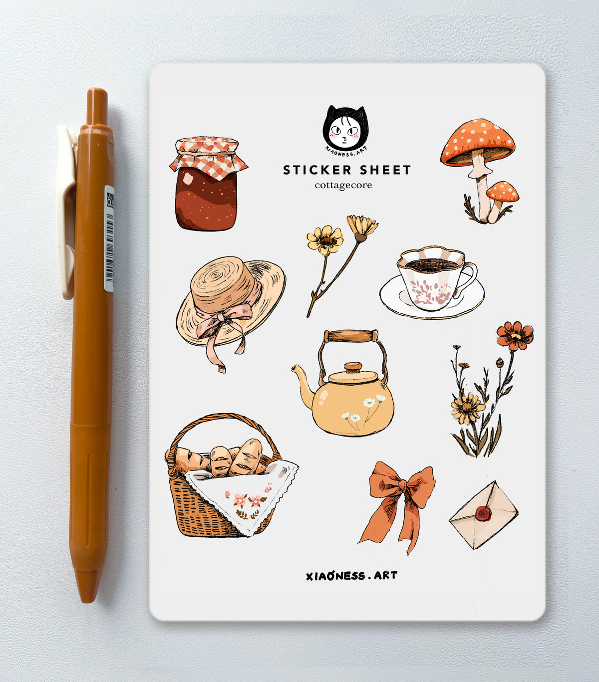 Cottagecore Whimisical Sticker Sheet