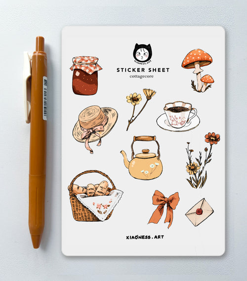 Cottagecore Whimisical Sticker Sheet