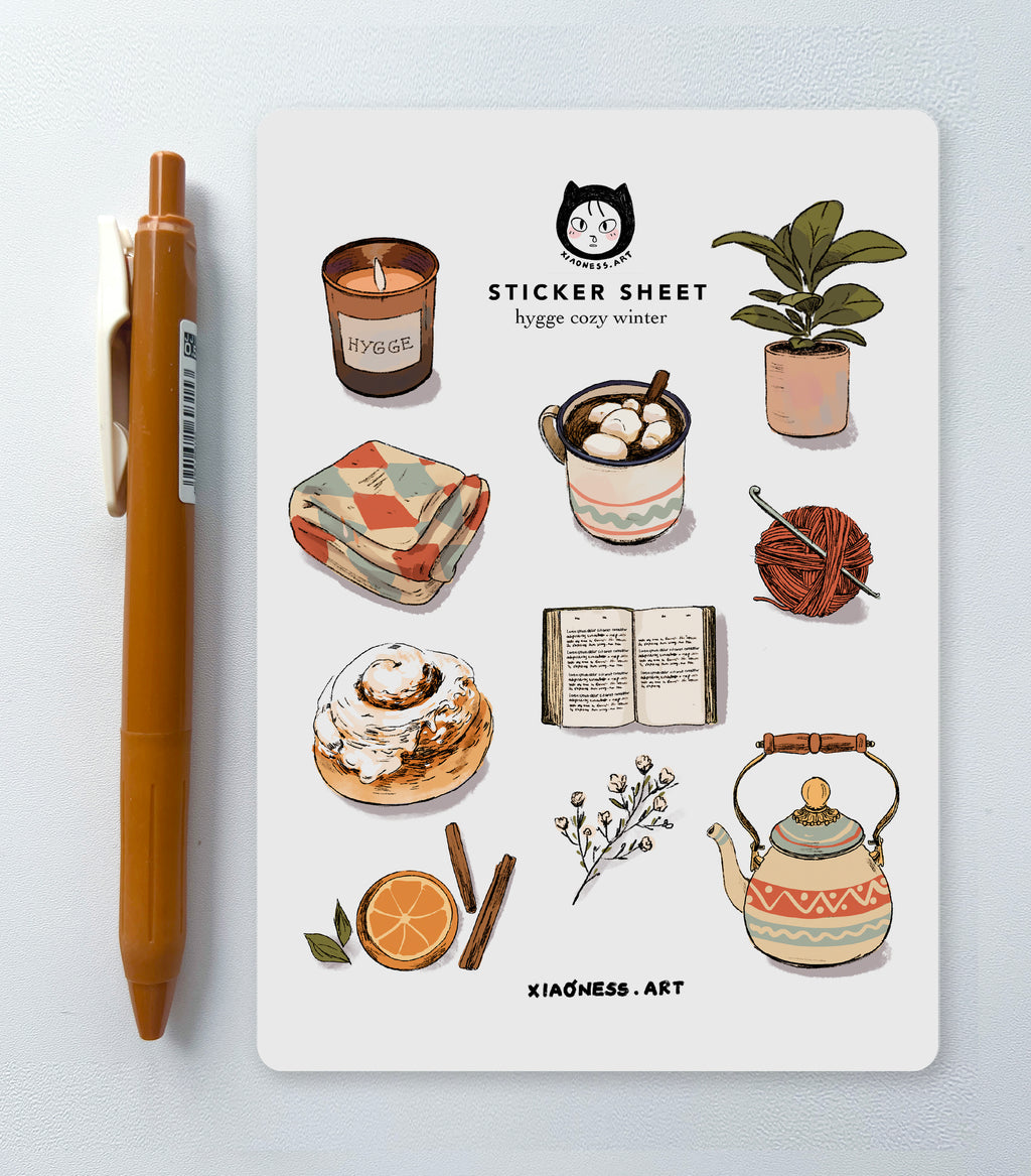 Hygge Cozy Sticker Sheet