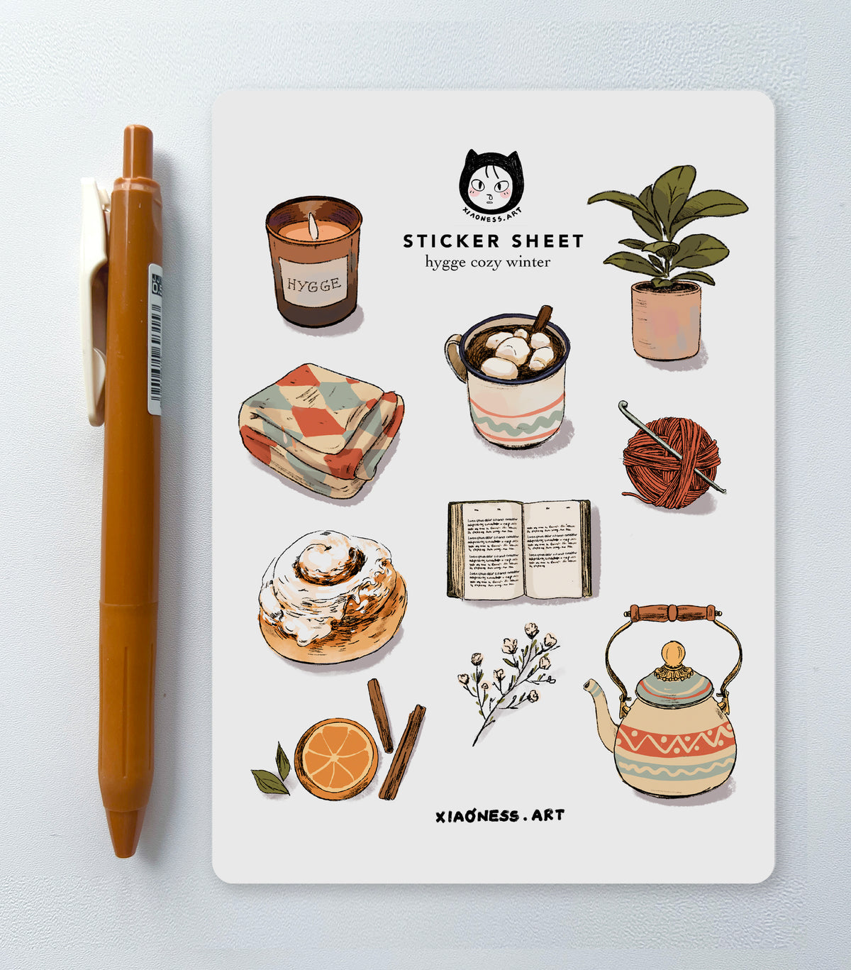 Hygge Cozy Sticker Sheet