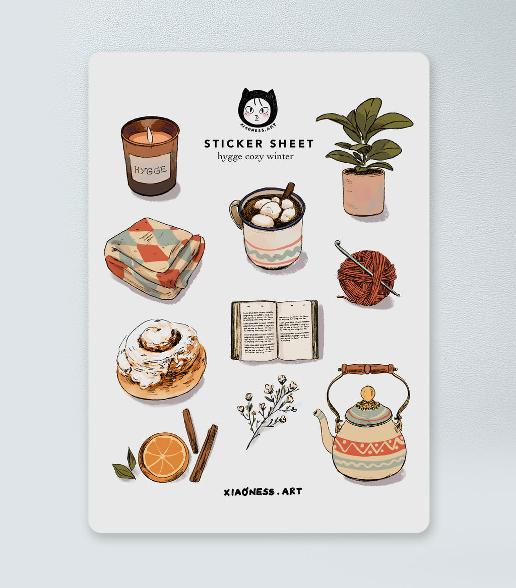 Hygge Cozy Sticker Sheet