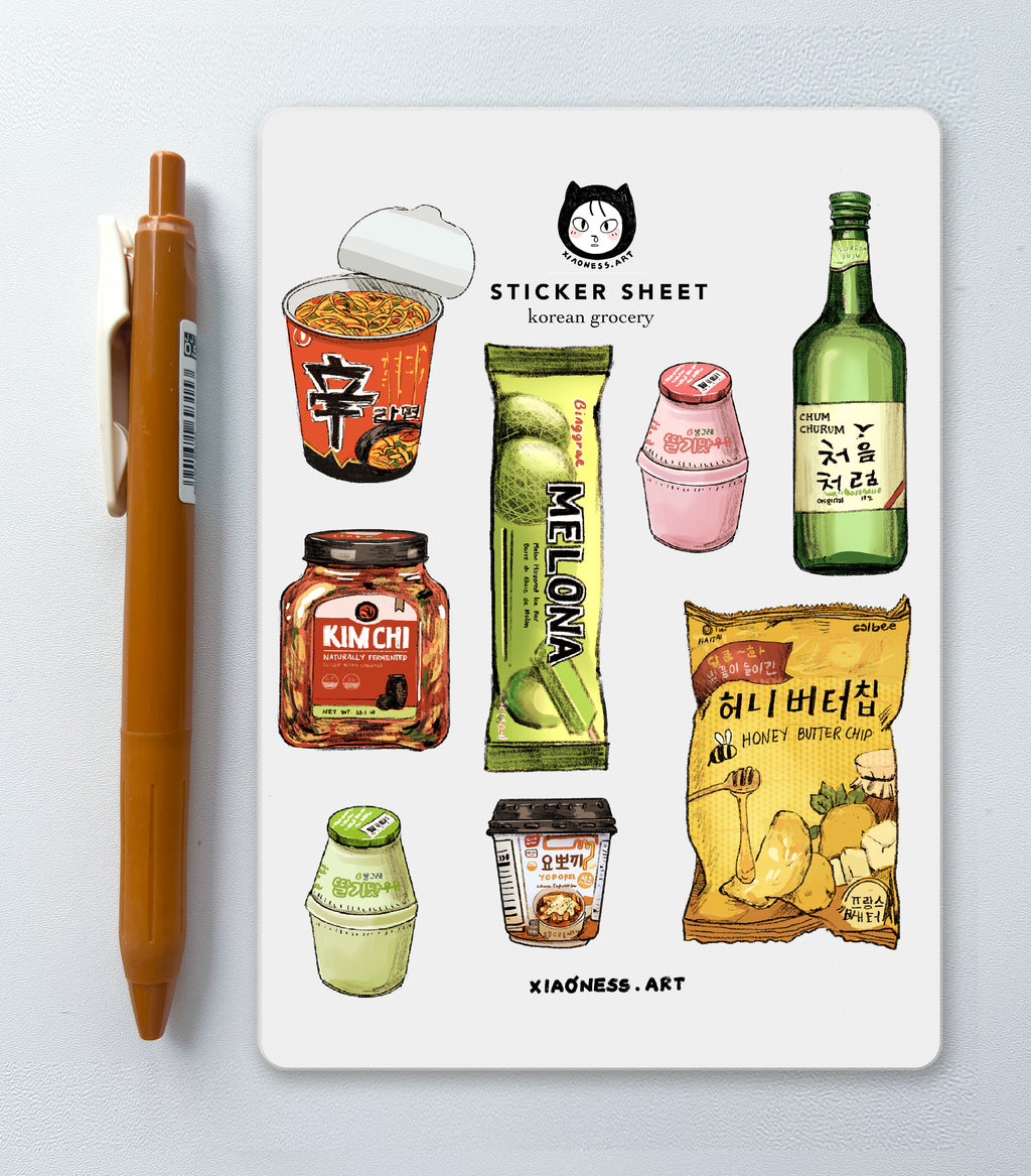Korean Food Sticker Sheet