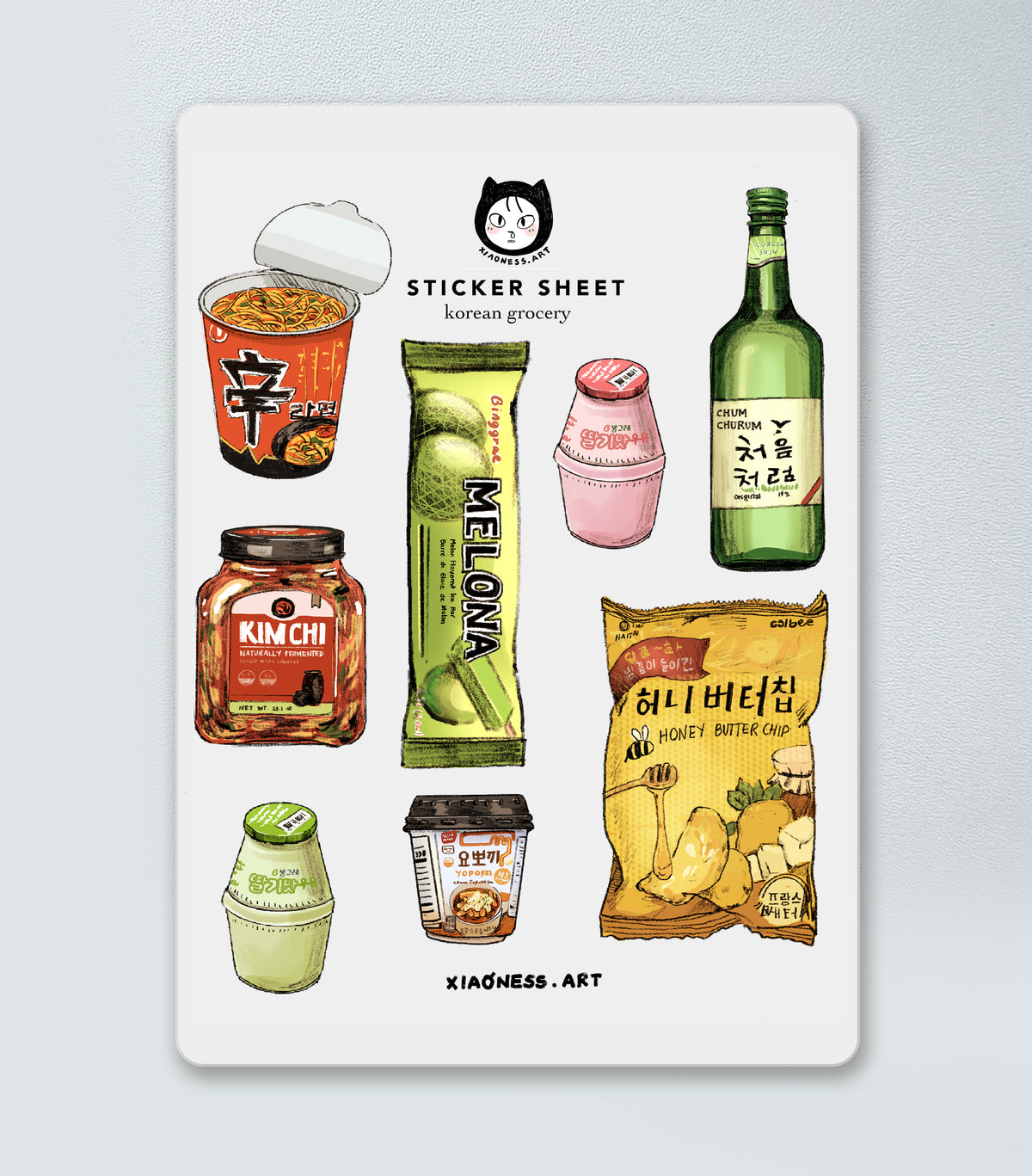 Korean Food Sticker Sheet