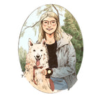 personalized portrait with pet