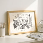 First Date Venue Painting | Personalized Anniversary Gift for Couples